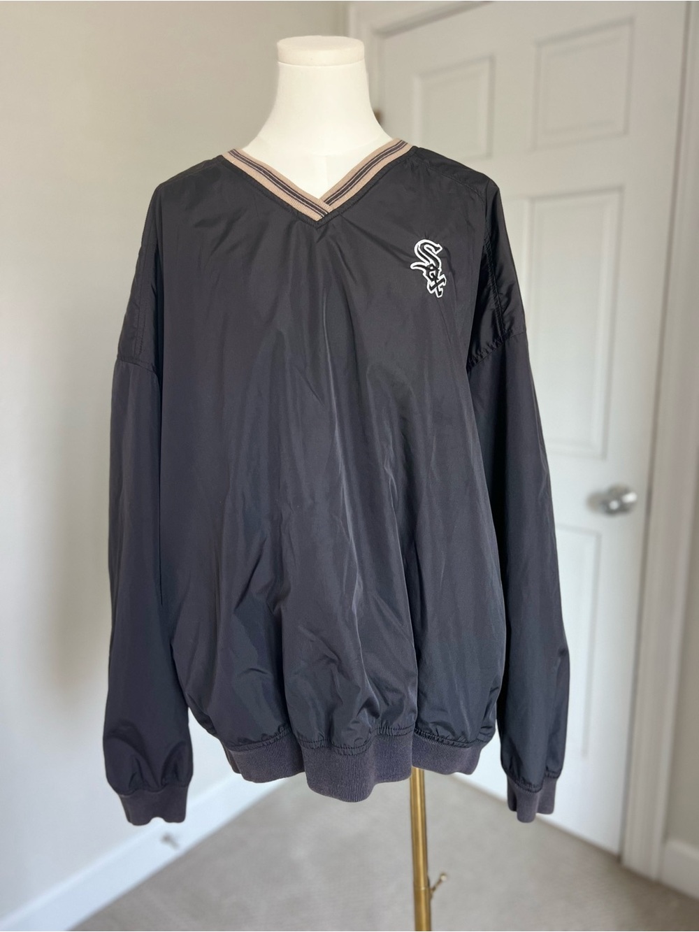 Gear for Sports Men’s Chicago White Sox Pullover Jacket Black XXL Streetwear